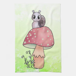 Schnecke mit Pilz Geschirrtuch