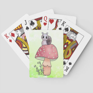 Schnecke mit Pilz Spielkarten