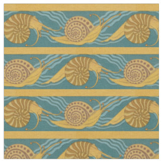 Schnecke-Muster-Druck-Schnecke-blaues gelbes Stoff