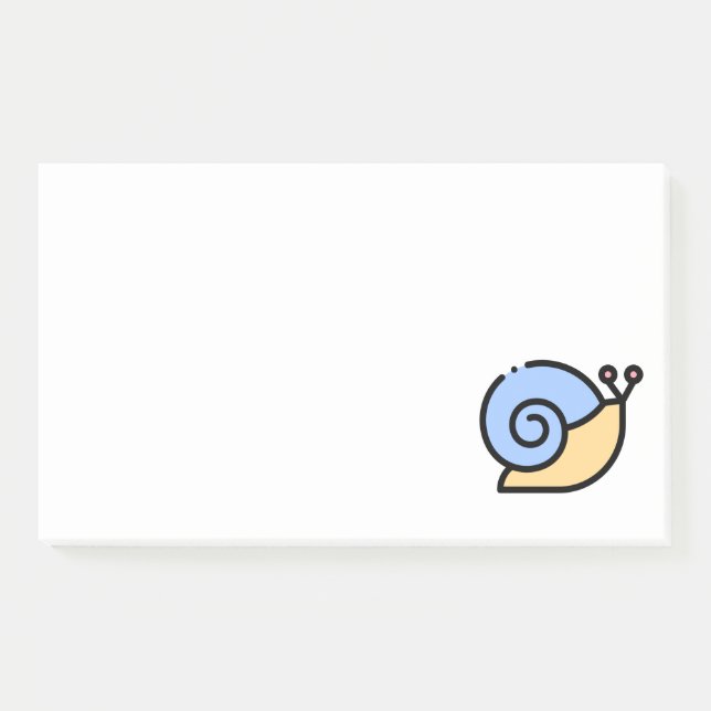 Schnecke Post-it Klebezettel (Vorderseite)