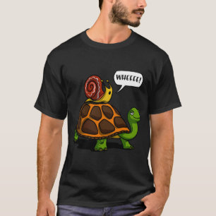 Schnecke Reitende Schildkröte T-Shirt
