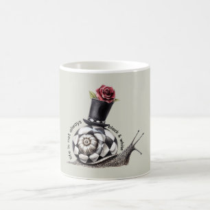 Schnecke Rote Rose Leben Nicht Schwarz & Weiß Kaffeetasse
