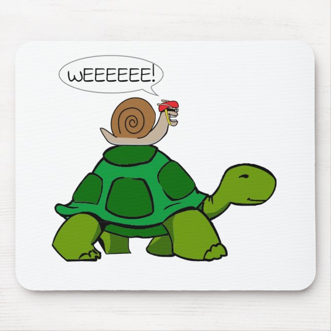 Schnecke u. Schildkröte - Turbo-Duo Mousepad (Vorne)