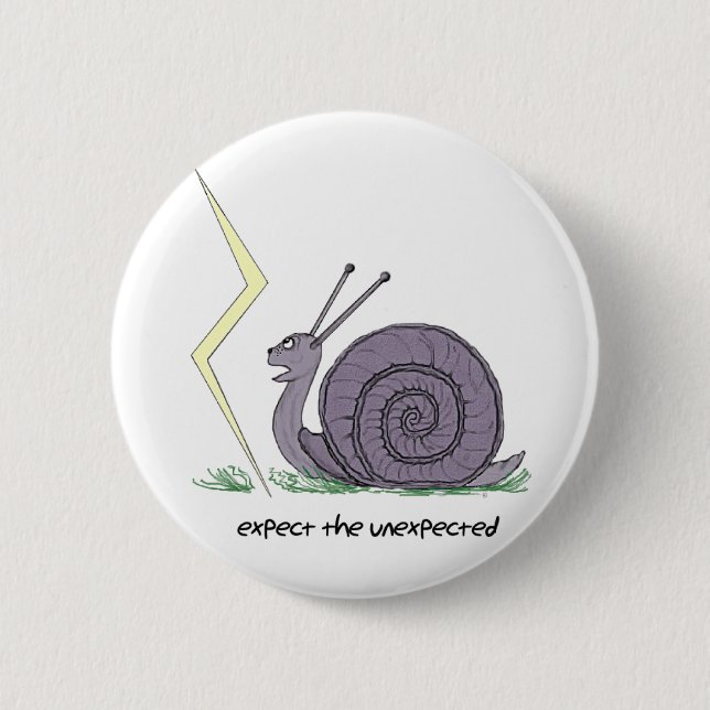 Schnecke überrascht button (Vorderseite)