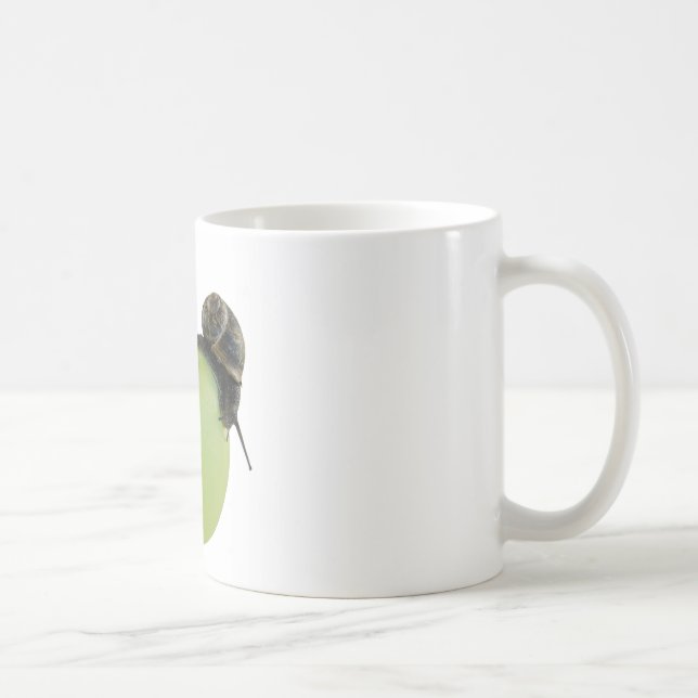Schnecke und Apfel Kaffeetasse (Rechts)