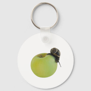 Schnecke und Apfel Schlüsselanhänger