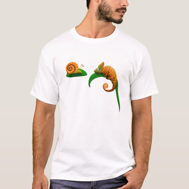 Schnecke und Chamäleon T-Shirt (Vorderseite)