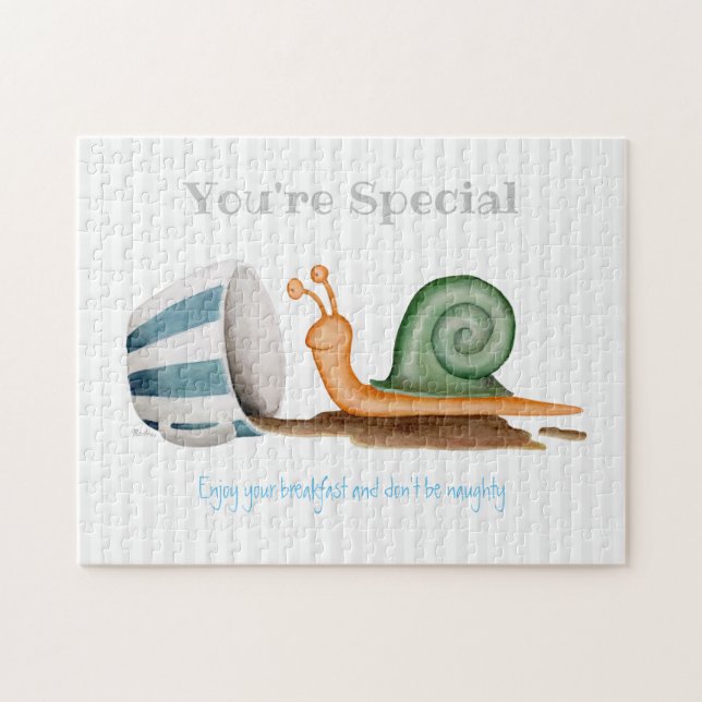 Schnecke und gestreifte Tasse (Horizontal)