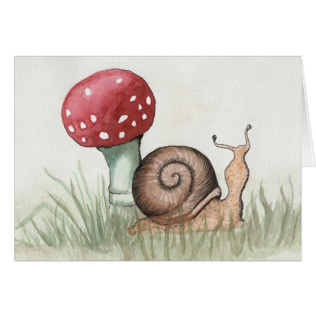 Schnecke und Pilze (Vorderseite (Horizontal))
