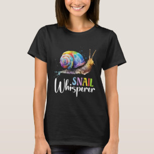 Schnecke Whisperer Niedliche Regenbogenschnecke in T-Shirt