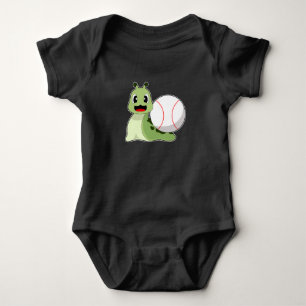Schnecken Baseball Baseballschläger Baby Strampler
