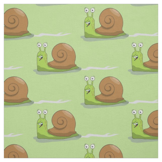 Schnecken, die Grün laufen Stoff (Muster)