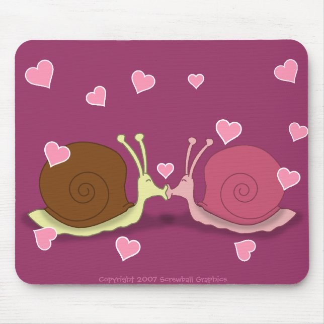 Schnecken in Liebe Mousepad (Vorne)
