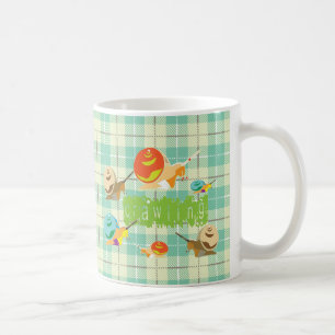 Schnecken kriechen kaffeetasse