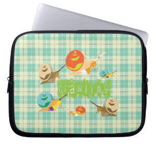 Schnecken kriechen laptopschutzhülle