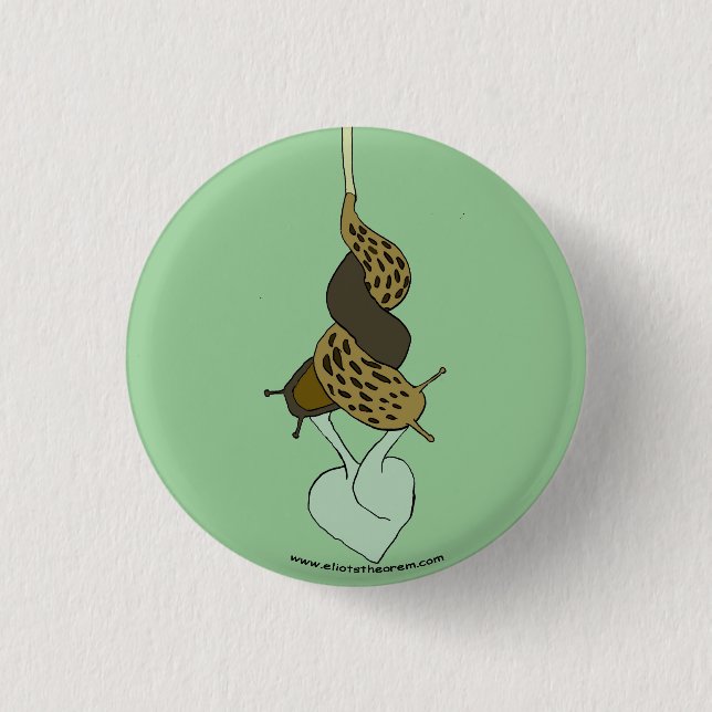 Schnecken-Liebeknopf Button (Vorderseite)