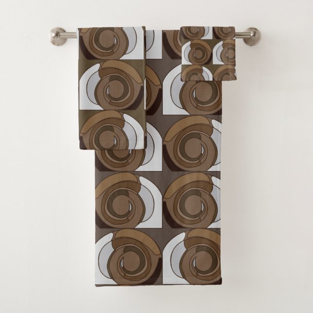 Schnecken Muscheln Abstraktes Muster Badhandtuch Set (Insitu)