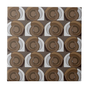 Schnecken Muscheln Abstraktes Muster Fliese