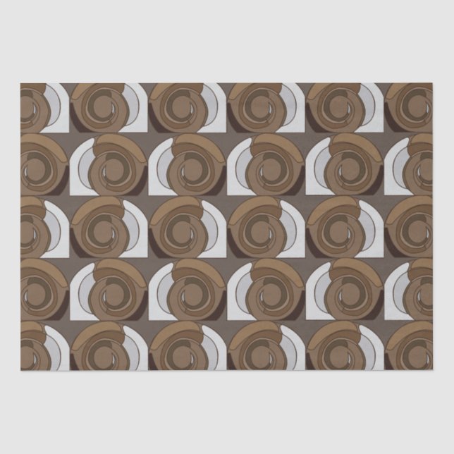 Schnecken Muscheln Abstraktes Muster Seidenpapier (Vorderseite)