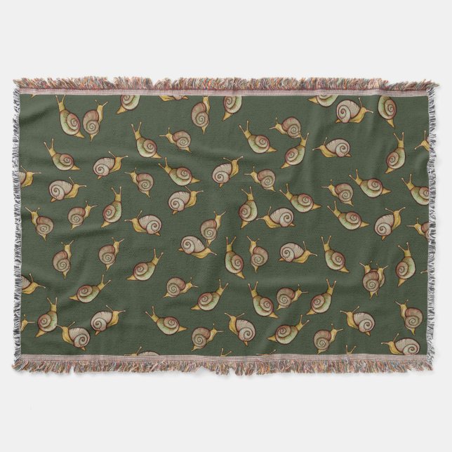 Schnecken Snail Liebe niedliche Natur Kunst Decke (Vorderseite)