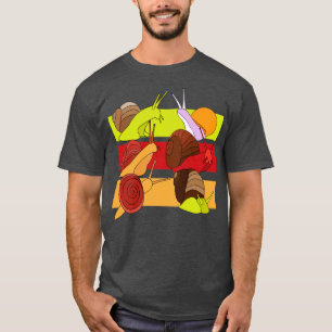 Schnecken Snail Muschel Racing Snail T-Shirt