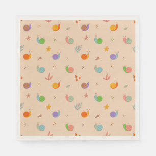 Schnecken und Blume Napkins Serviette