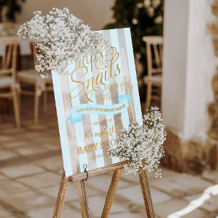 Schnecken und Schnecken Baby Junge Baby Shower Wil Acrylschild