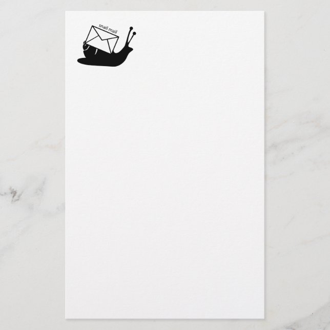 Schneckenpost Briefpapier (Vorderseite)