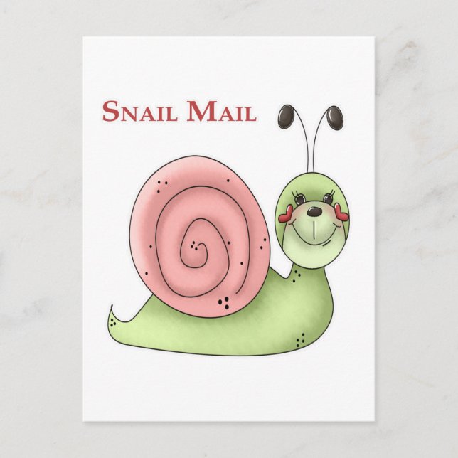 Schneckenpost Postkarte (Vorderseite)