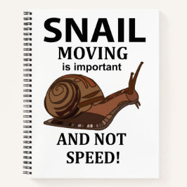 Schneckentier Illustration Typografie Schnecke Notizbuch