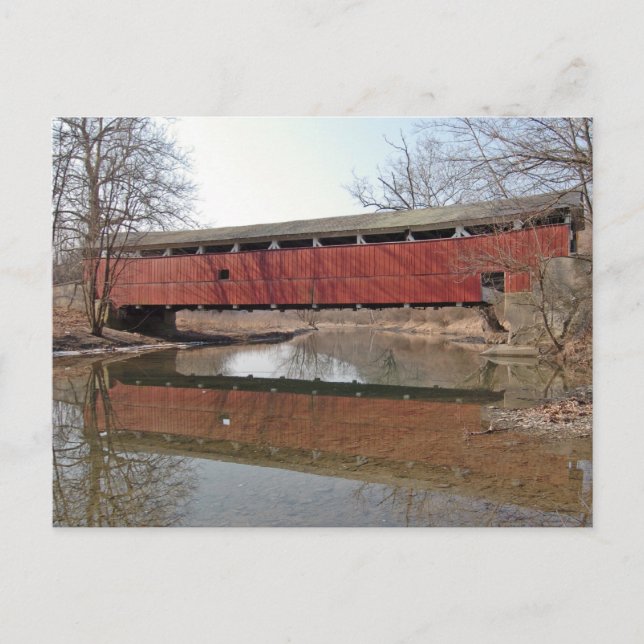 Schnecksville Covered Bridge Postkarte (Vorderseite)