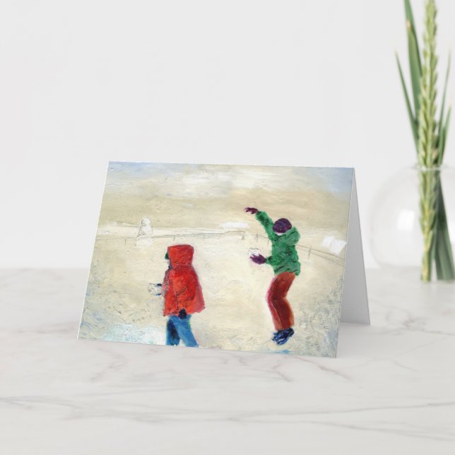 Schnee! 2014 feiertagskarte (Vorderseite)