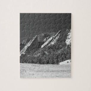 Schnee abgewischtes Flatirons Boulder Co Panorama