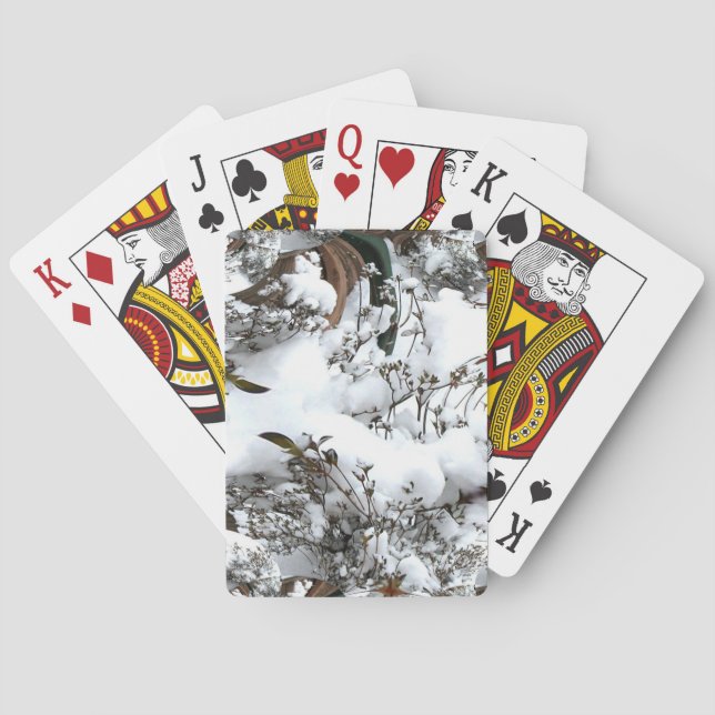 Schnee-Abstrakt Spielkarten (Rückseite)