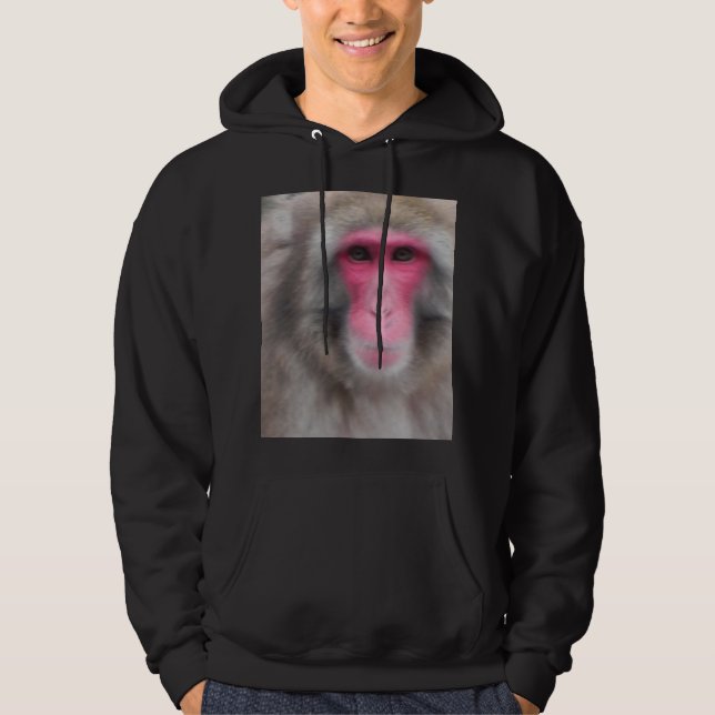 SCHNEE-AFFE-KAPUZENPULLI HOODIE (Vorderseite)