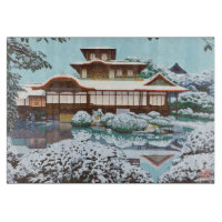 Schnee am Hiunkaku-Tempel japanische Winterlandsch