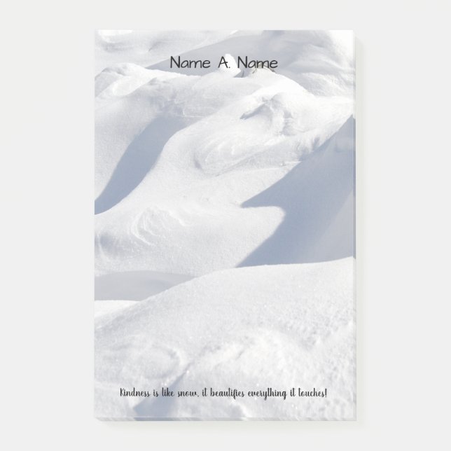 Schnee-Antrieb-und Schatten-Fotografie Post-it Klebezettel (Vorderseite)