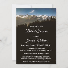 Schnee auf Berg Winter Bridal Dusche Einladung