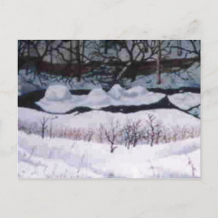 "Schnee auf dem Elch" Postkarte für Landstraßen