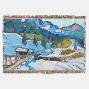 Schnee auf der Bergstraße Decke