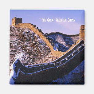 Schnee auf großer Wand der China Magnet