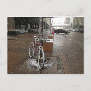 Schnee auf mich postkarte