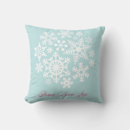Schnee-Aufregungs-(personalisiertes) quadratisches Kissen