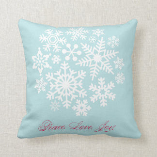 Schnee-Aufregungs-(personalisiertes) quadratisches Kissen