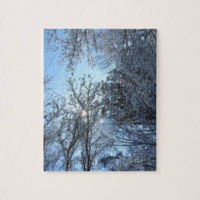 Schnee-Bäume Zigsaw Puzzlespiel - harte (Vertikal)