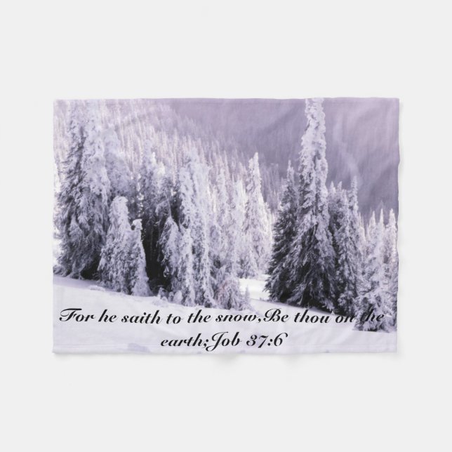 Schnee bedeckt fleecedecke (Vorderseite (Horizontal))