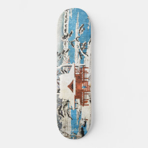 Schnee bei Benzaiten Shrine in Inokashira Pond uki Skateboard