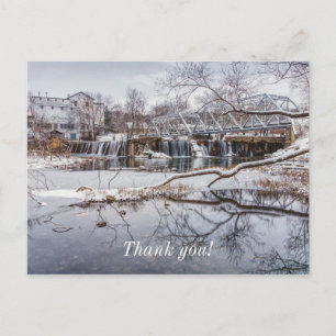 Schnee bei Finley Dam Danke, Postkarte