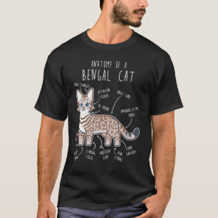 Schnee Bengal Katze Siegel Luchs Anatomie, Lustig  T-Shirt