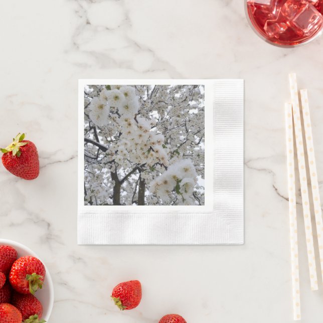 Schnee-Blüten-Papiertuch Serviette (Beispiel)